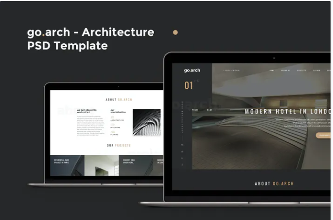 go.arch - Architecture PSD Template