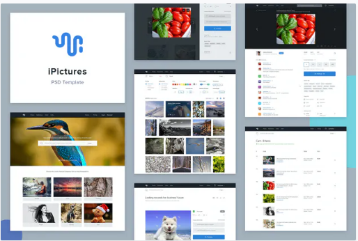 iPictures Stock Image Website PSD Template