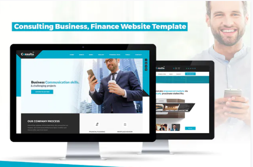 Consulting Business, Finance Website Template