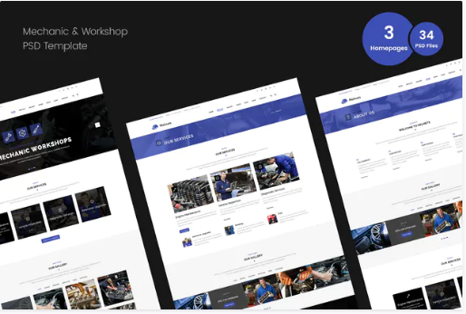 Mechanic PSD Template