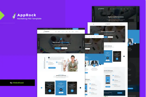 AppRock - Clean Business PSD Template