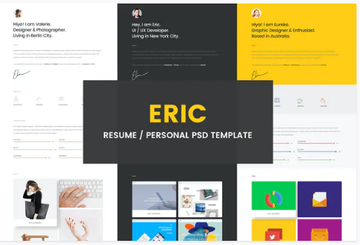 Eric - Resume PSD Template