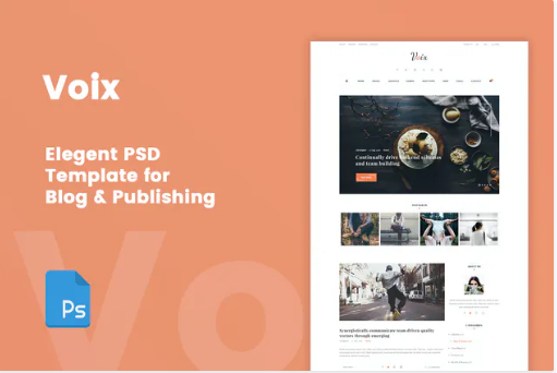 Voix - Blog PSD Template