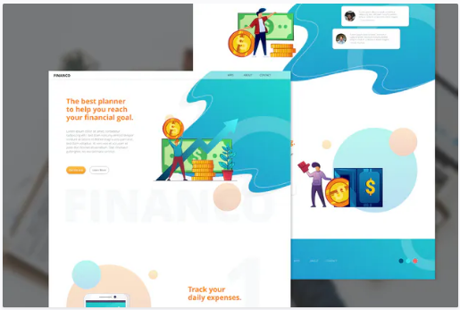 FINANCO - Website XD Template & Illustration Kit