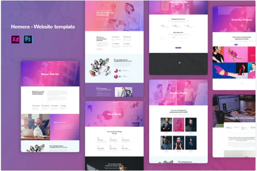 Hemera - Creative agency Website Templates
