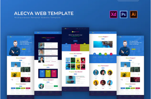 Alecya | PSD Web Template