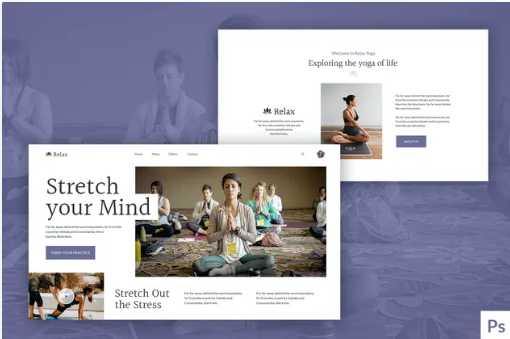 Yoga Website Hero Template
