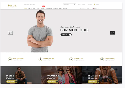 Jhilmil - eCommerce PSD Template