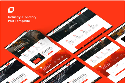 Industry & Factory PSD Template