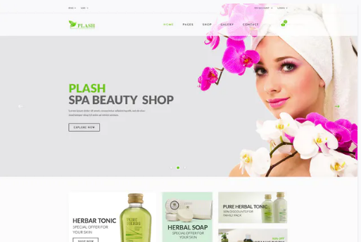 Plash Spa - eCommerce PSD Template