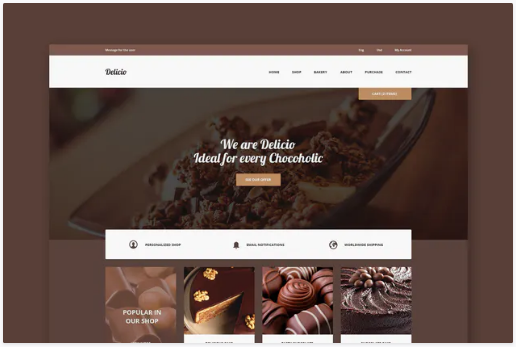 Delicio - Chocolate PSD Template
