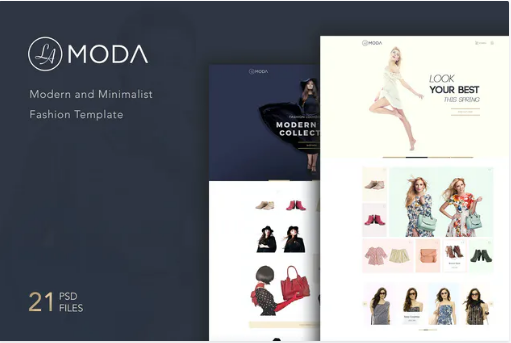 LaModa Fashion Template PSD