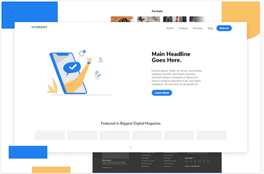 DIGIBUDDY - Digital Agency Website XD Template