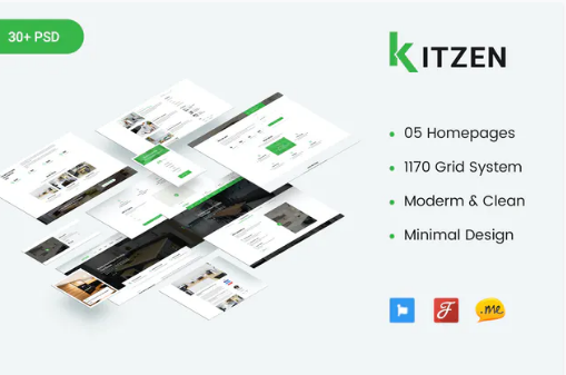 Kitzen | Modern Kitchen PSD Template