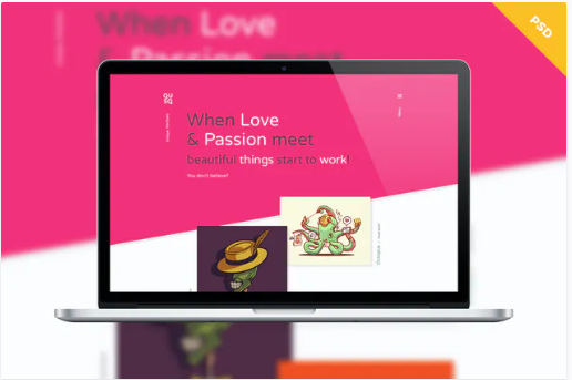 Qusq PSD - Flat Website Design
