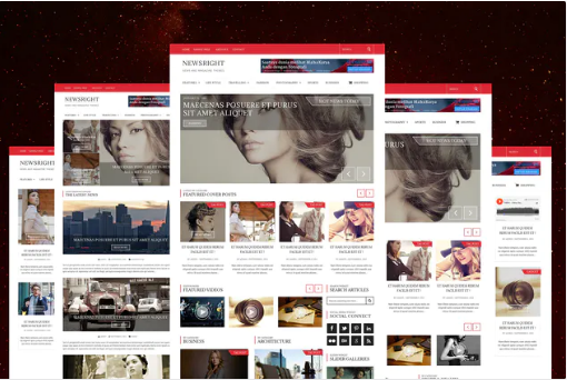 Newsright - News & Magazine Website PSD