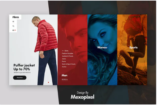 E-commerce Website - Layouts concept & exploration