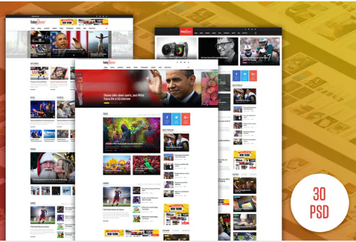 TodayExpress PSD Template