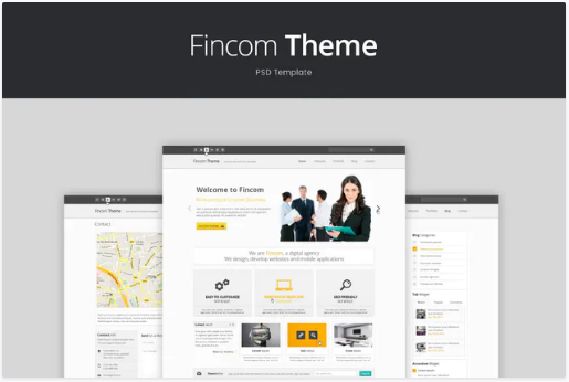 Fincom – Business PSD Template