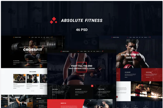 Absolute Fitness - PSD Template