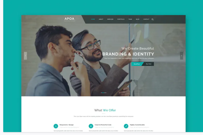 Apoa - Business PSD Template