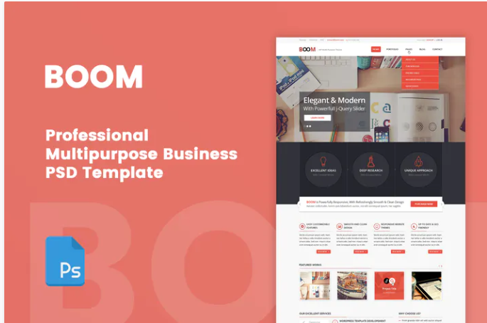 BOOM - Multipurpose Corporate PSD Template