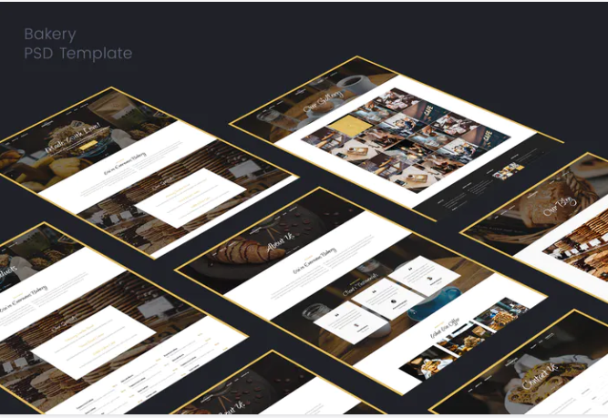 Bakery, Cakery & Food PSD Template