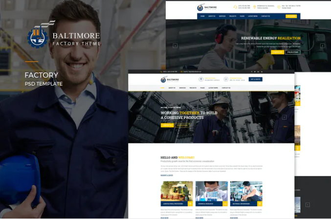 Baltimore : Factory PSD Template