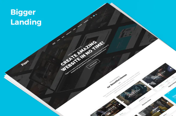 Bigger Demo Landing PSD Template