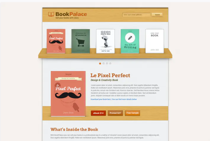 Book Palace PSD Website