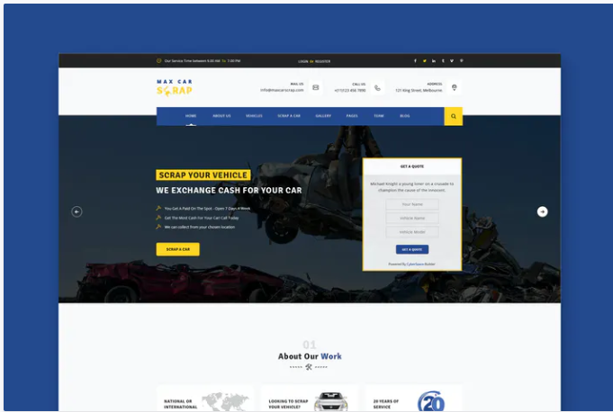 Car Scrap PSD Template