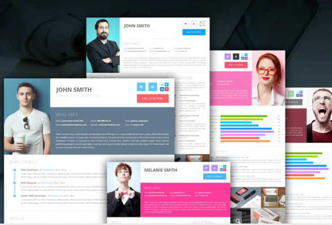 Clean Onepage Resume PSD Template