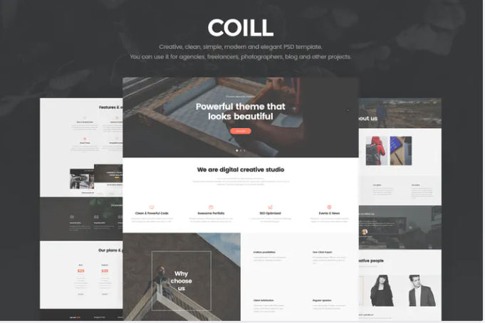 Coill - Creative Agency PSD Template
