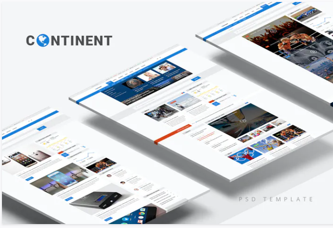 Continent — Multipurpose News PSD Template