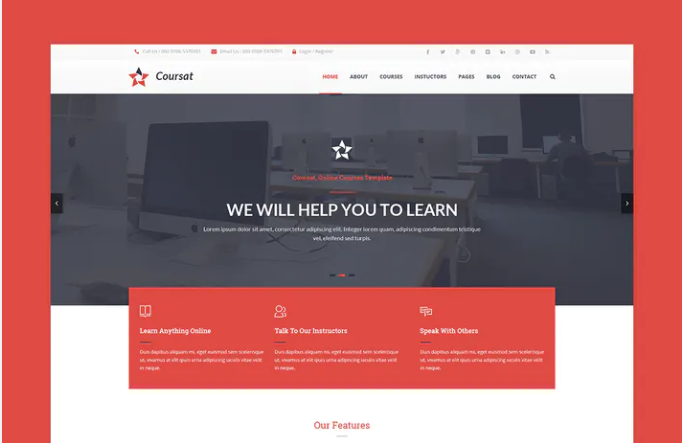 Coursat – Awesome Course PSD Template