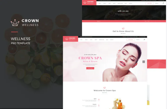 Crown Wellness : Spa PSD Template