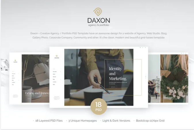 Daxon - Agency / Portfolio PSD Template