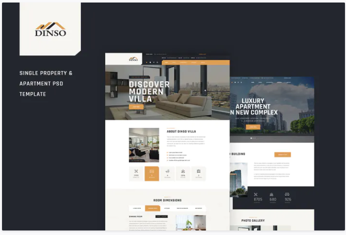 Dinso - Single Property & Apartment PSD Template