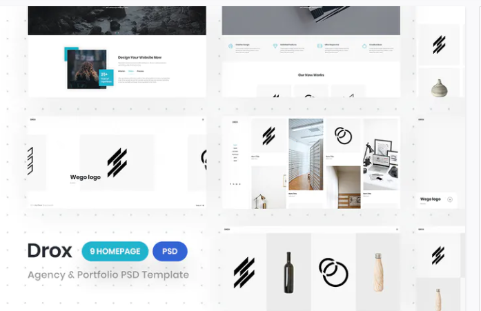Drox | Agency & Portfolio PSD Template