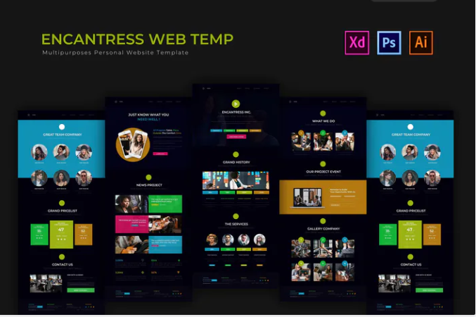 Encantress | PSD Web Template