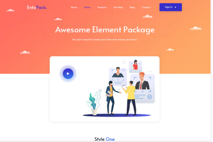 EntoPack is a Creative Element PSD Template