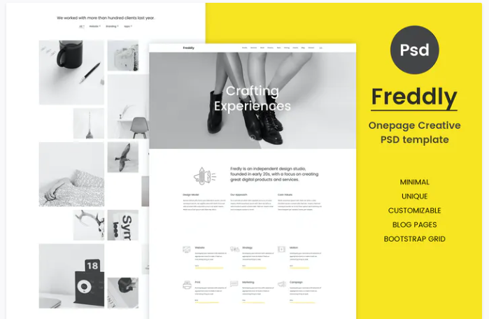 Freddly - Creative PSD Template