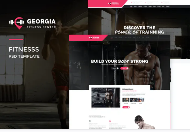 Georgio : Fitness PSD Template