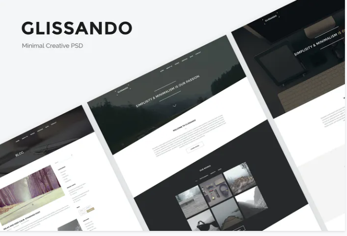 Glissando - Minimal Creative PSD Template