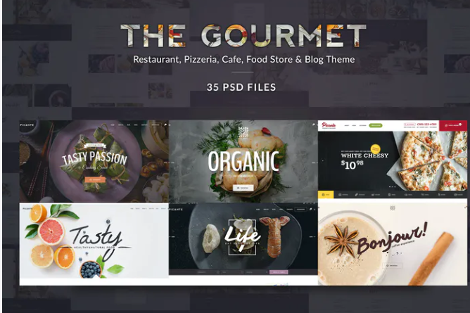 Gourmet - Food & Restaurant PSD Template
