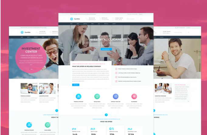 Gumble - Finance PSD template