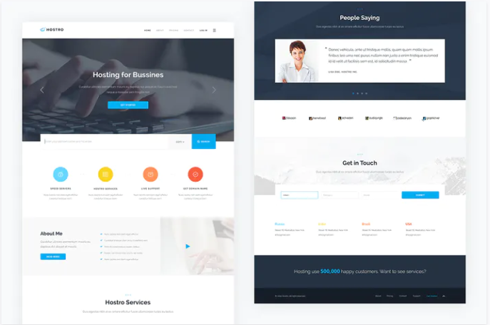 Hostro — Hosting PSD Template