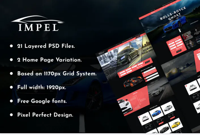 IMPEL Car Dealer PSD Template