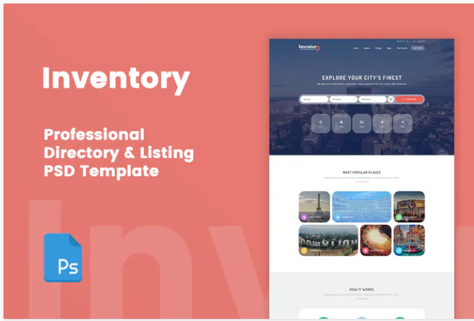 Inventory - Directory & Listing PSD Template