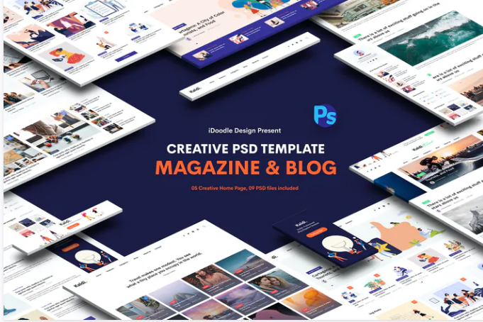 Kaldi - Creative Magazine & Blog PSD Template